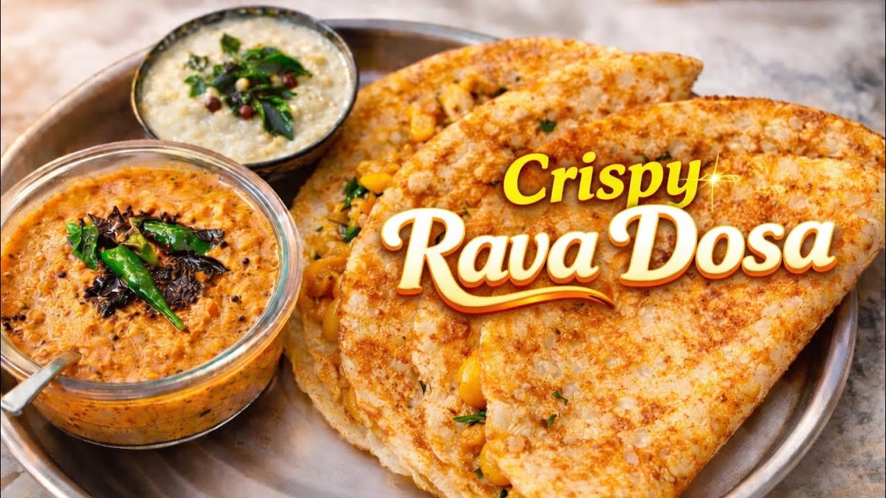 सूजी से बना कुरकुरा  डोसा | Instant Rava/Sooji plain Dosa Recipe | Easy and Simple Recipe