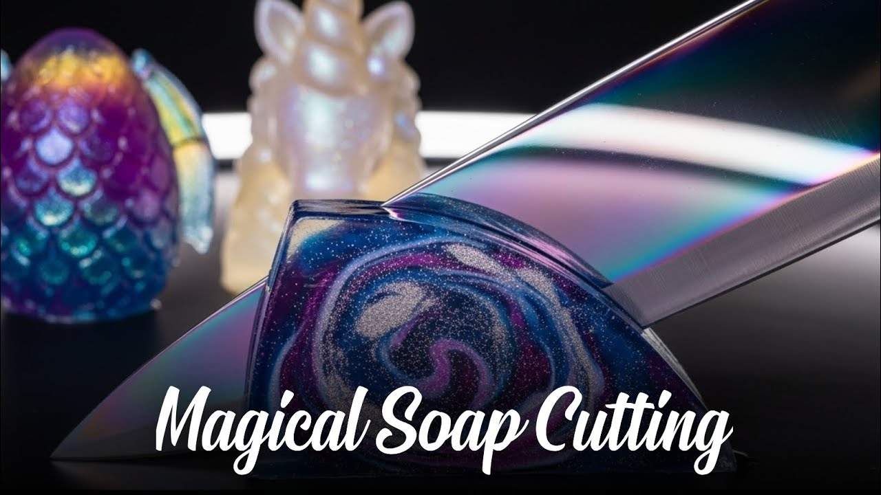 ASMR Knife Cutting | Fantasy Crystal & Jelly Soaps 🔪✨