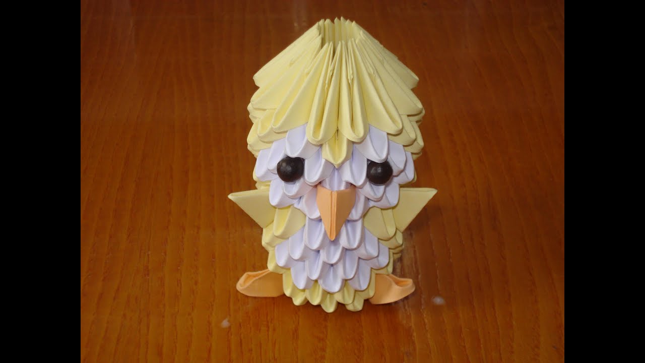 How to make a 3D origami Chick