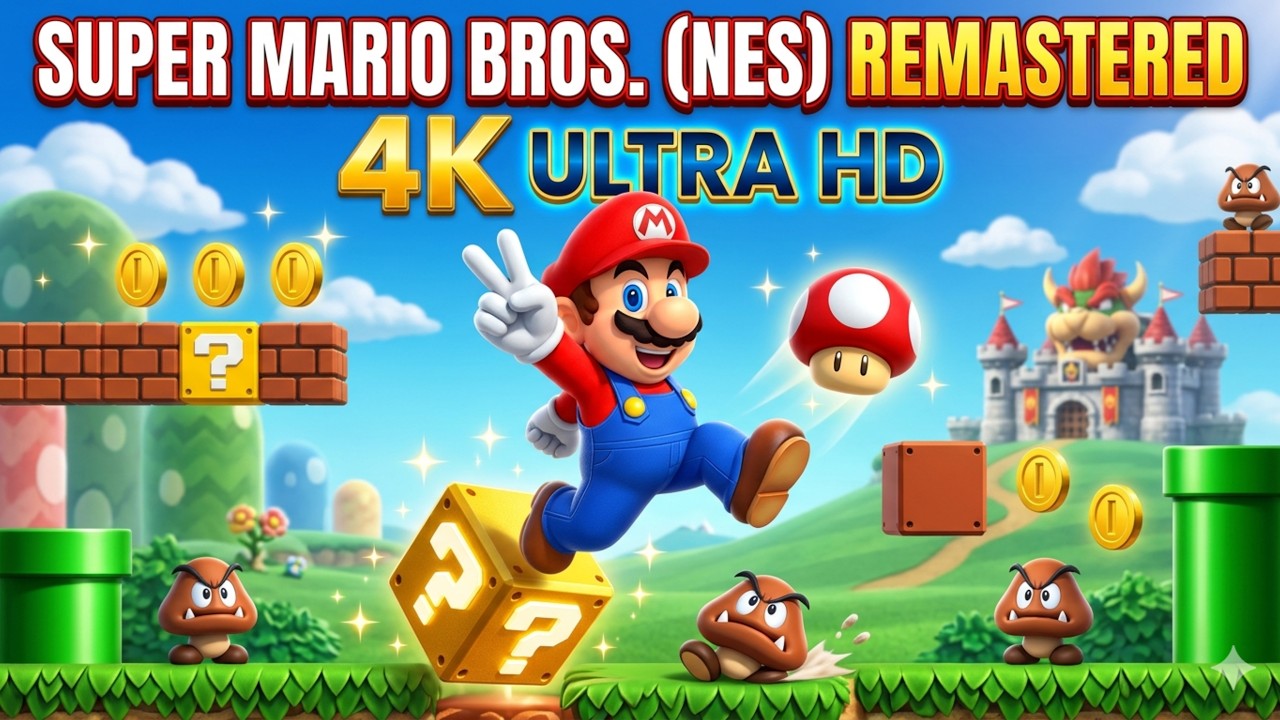 Super Mario Bros. (NES) Remastered 4K Ultra HD