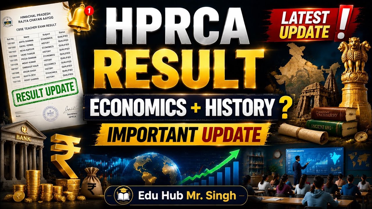 HPRCA CBSE Teacher Result | Economics & History Important Updates