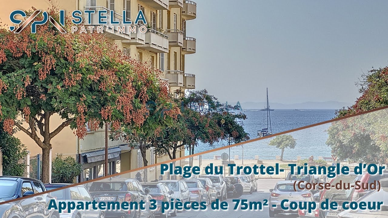 Appartement 3 pièces de 75m2 - Ajaccio, Plage du Trottel