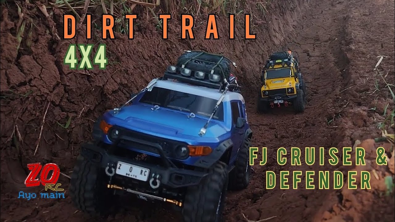 FJ CRUISER & DEFENDER (ZP1007 & ZP1005) 4X4, 1/10 SCALE , DIRT TRAIL - INDONESIA
