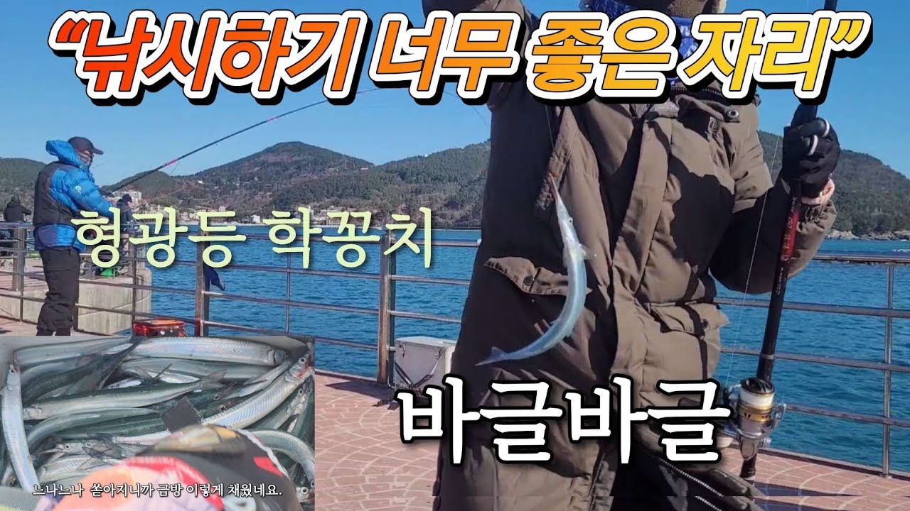 형광등 학꽁치 줄줄이!!  발판 편한데 조과까지 좋다