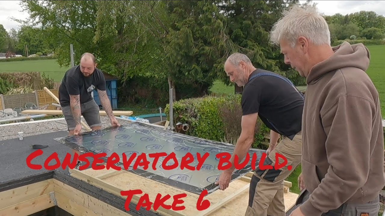 Conservatory build. Take 6 #building #skylight