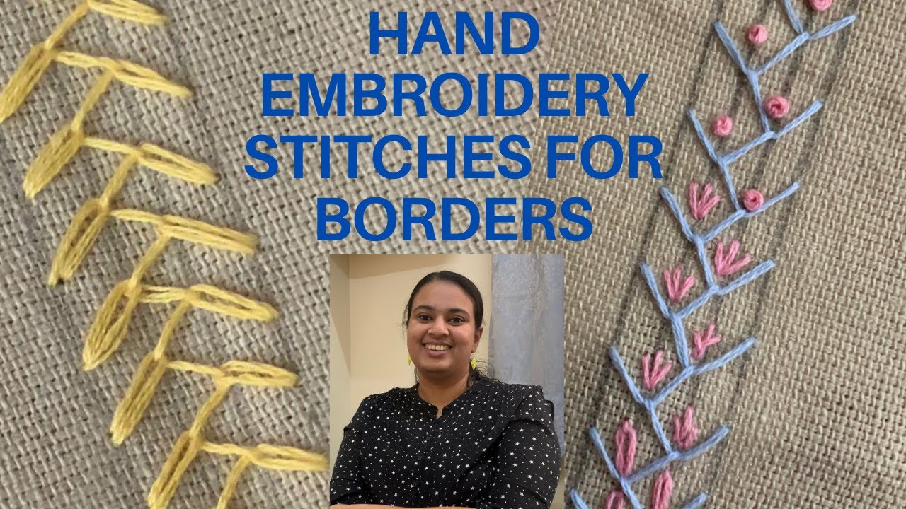 Feather stitch variations for borders#tutorial in Malayalam||Feather Stitch|| Chained Feather Stitch