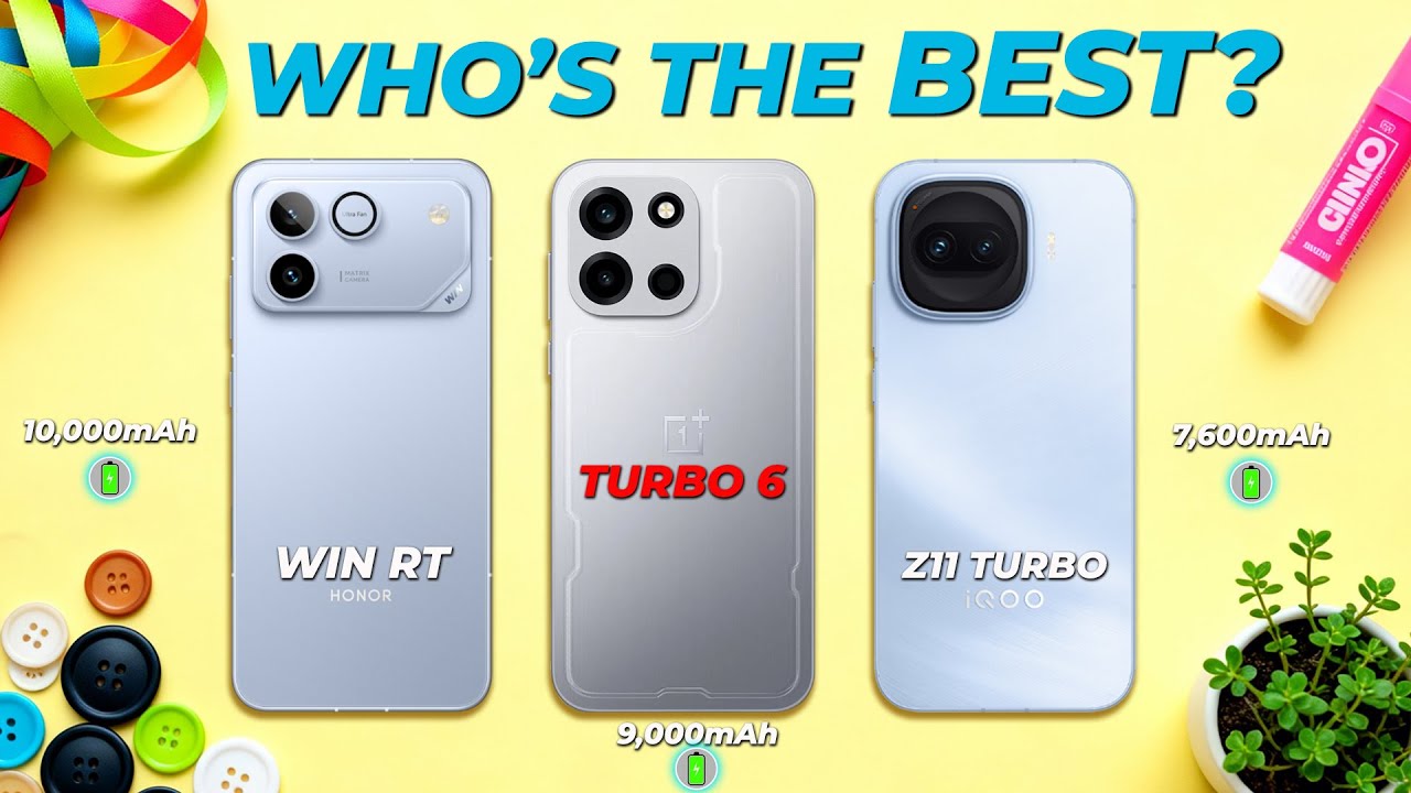 HONOR WIN RT VS ONEPLUS TURBO 6 VS iQOO Z11 TURBO - Midrange with Hight Performance!
