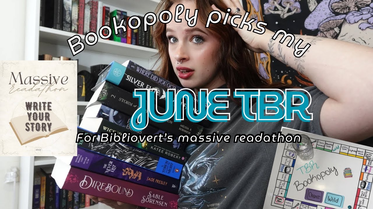 Bookopoly chooses my June tbr | massive readathon 📚