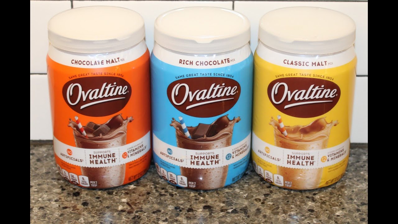 Ovaltine: Chocolate Malt, Rich Chocolate & Classic Malt Review & Nesquik Comparison