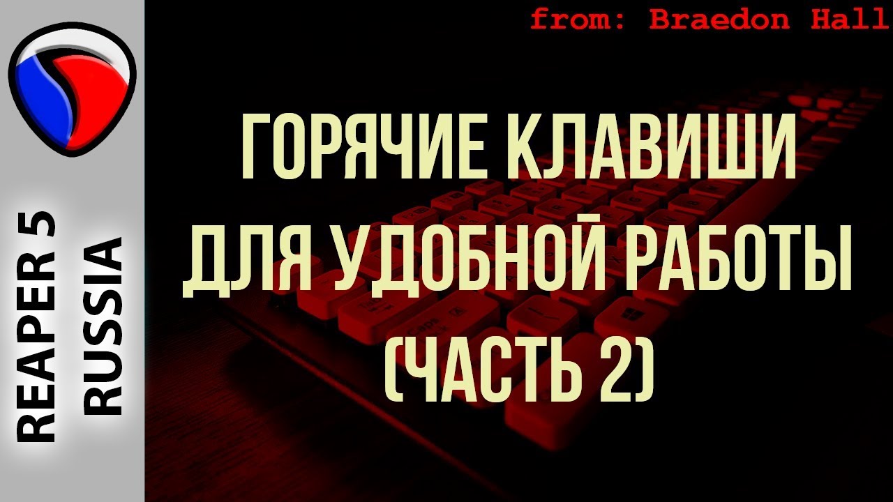 Горячие клавиши для удобной работы (Часть 2) - Кастомизация REAPER