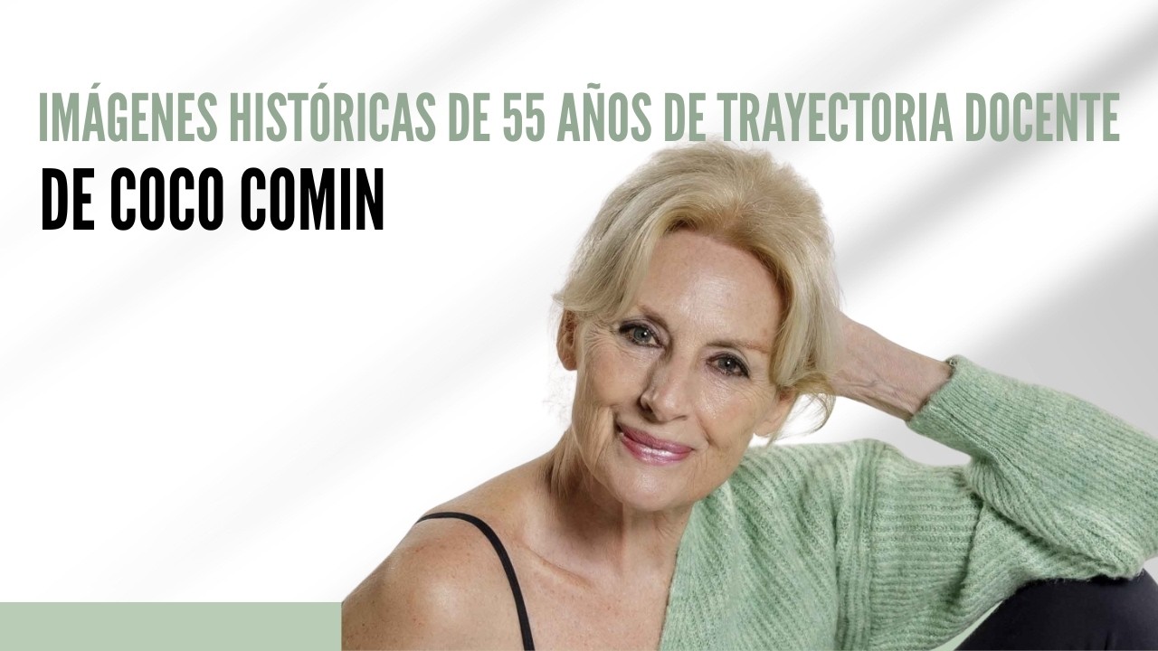 Imágenes históricas de 55 años de trayectoria docente de Coco Comin