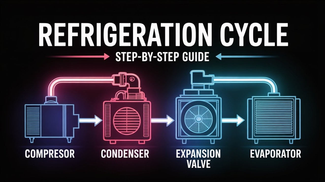 Refrigeration Cycle Explained Step-by-Step | HVAC for Beginners