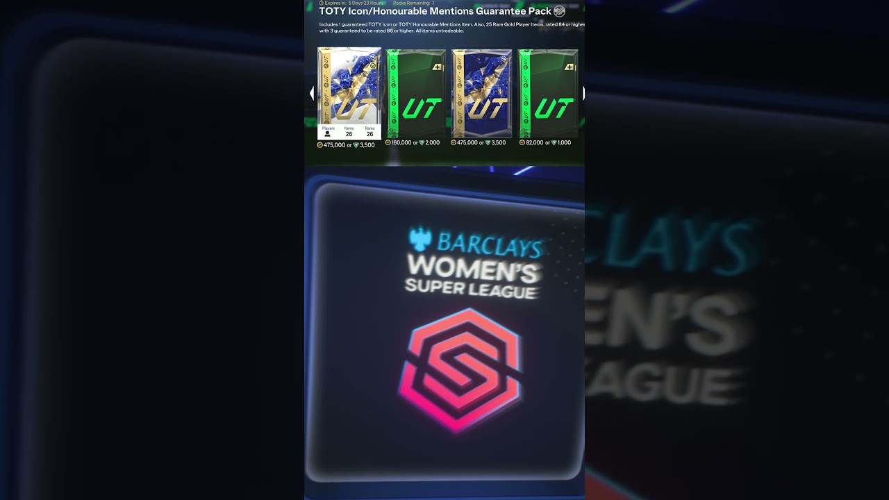 TOTY Icon / Honorable Mentions Guarantee Pack