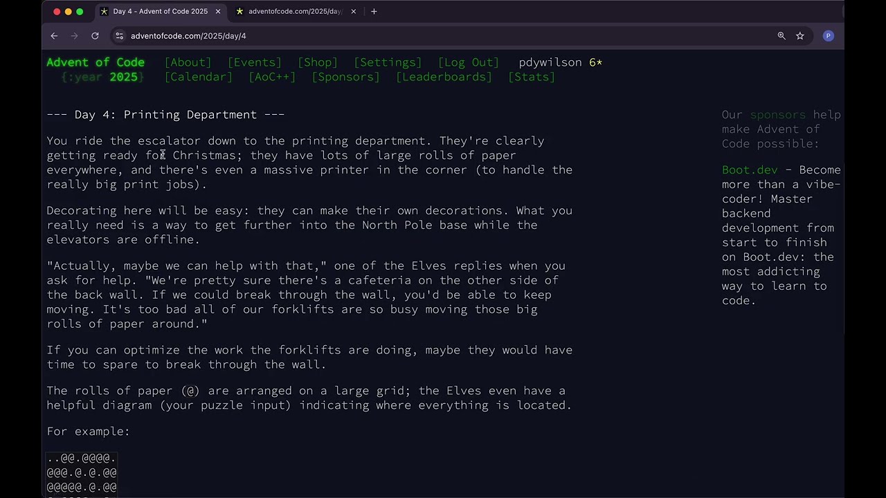 Advent of Code 2025 Day 4
