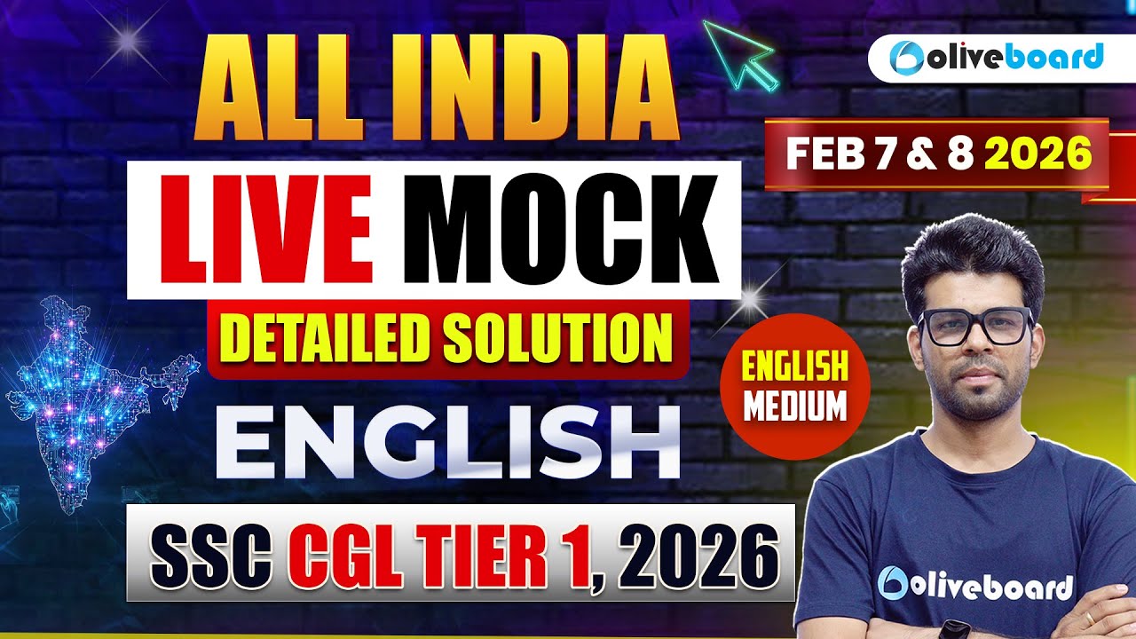 SSC CGL Tier 1 English Mock Test 2026 | 9 Feb LIVE Solution & Questions | SSC CGL English