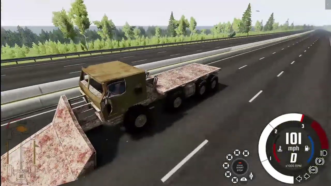 5000HP RAMPAGE 8X8 TRUCK THROWING CARS IN THE AIR IN AUTOBAHN [BeamNG Drive]