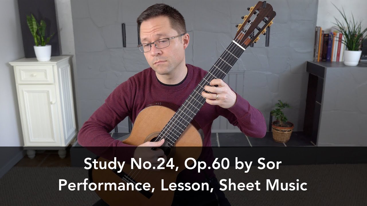 Study No.24, Op.60 by Fernando Sor and Lesson for Classical Guitar