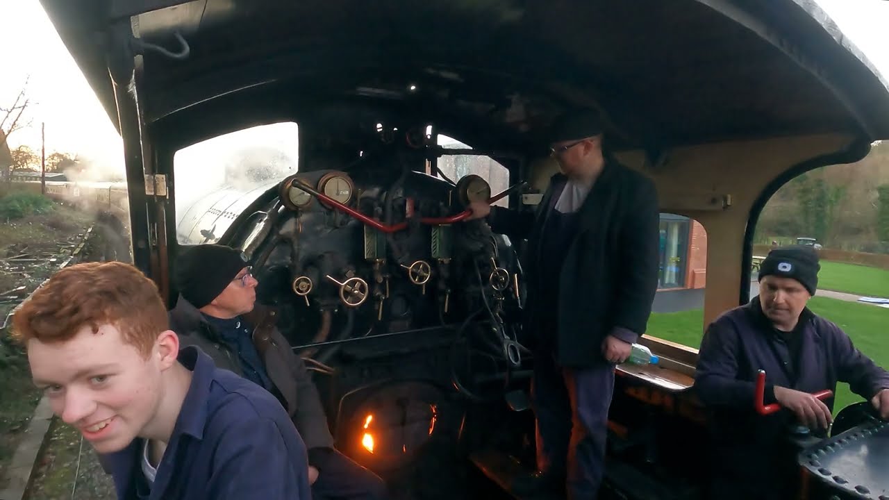 NYMR - Cab ride to Levisham on J27 No 65894 on the 15:30 ex Pickering Santa Special in the dusk