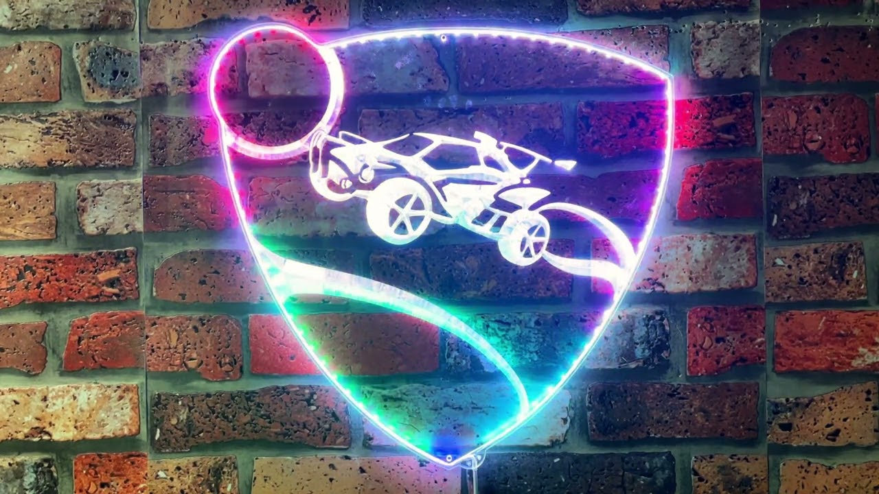 Rocket League Dynamic RGB Edge Lit LED Sign