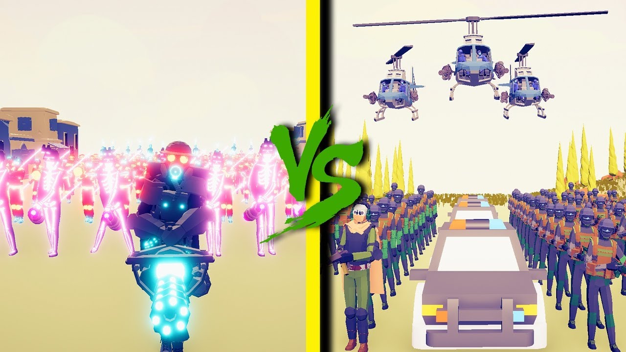 NEAM ARMY vs MILITARY TEAM - Totally Accurate Battle Simulator TABS
