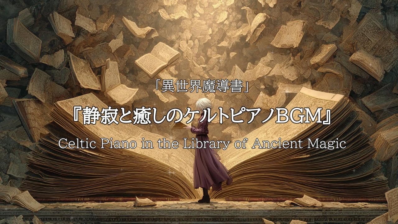 【作業用BGM】異世界魔導書の図書館｜静寂と癒しのケルトピアノBGM【癒し|リラックス】散歩 | 読書 |勉強 | 瞑想