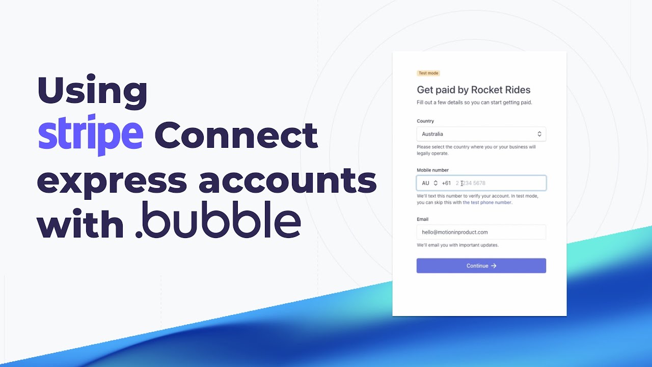 How to create an Express account with the Stripe Connect in Bubble.io