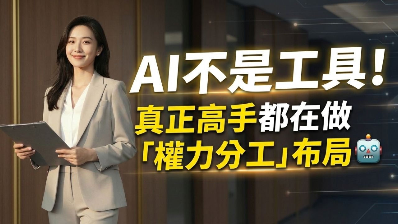 AI不是工具！真正高手都在做「權力分工」布局 🤖