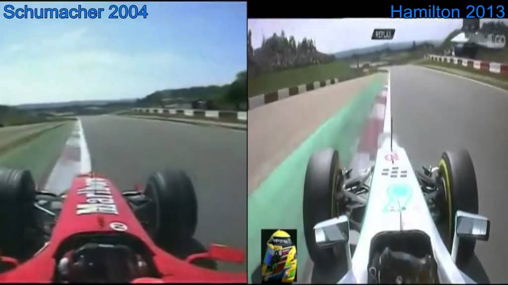 Lap Comparison - Schumacher 2004 Vs Hamilton 2013 Germany Nurburgring GP