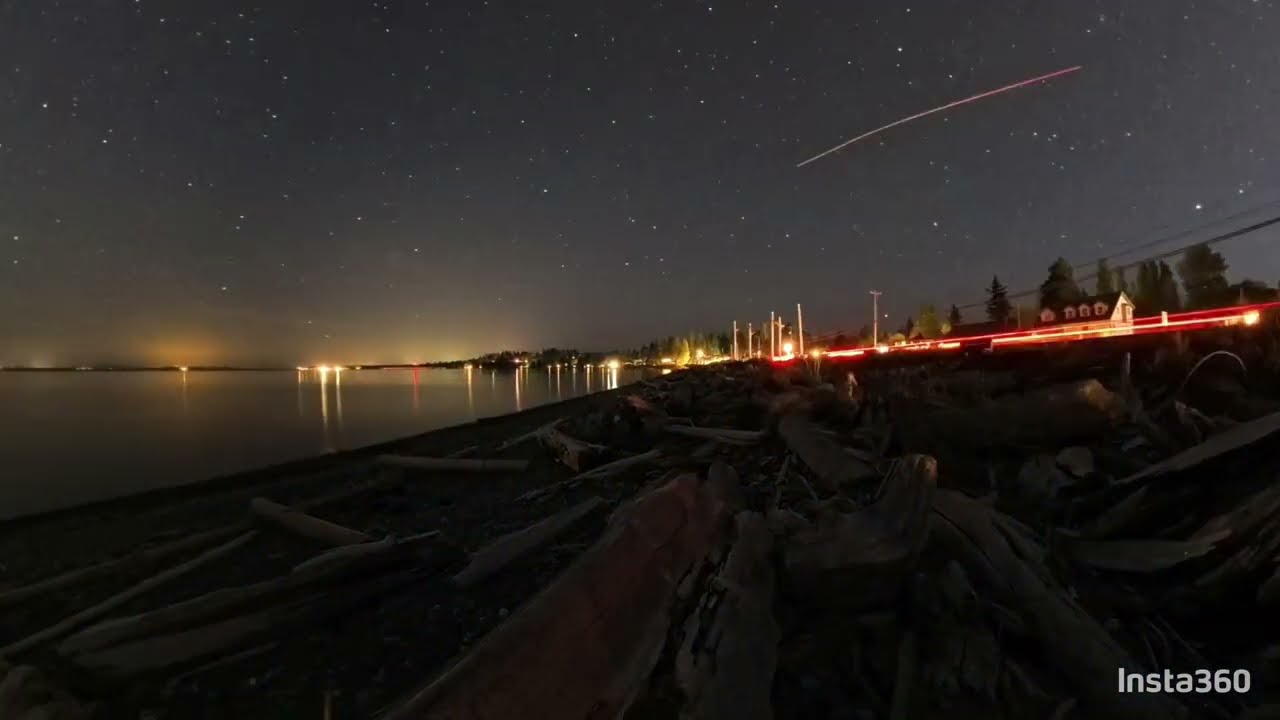 Insta360 X4 Starlapse with a hint of Aurora Borealis Phone Export
