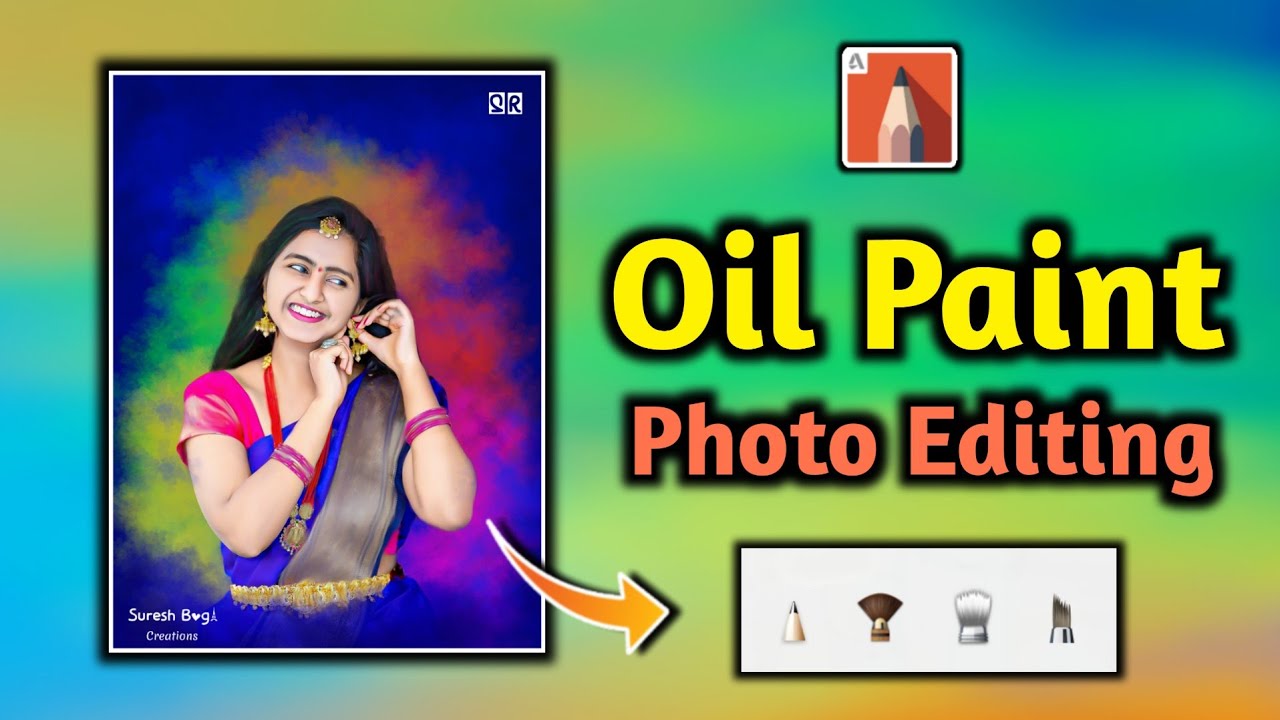 Oil Paint photo editing by Suresh Boga || Face smooth photo editing in Mobile