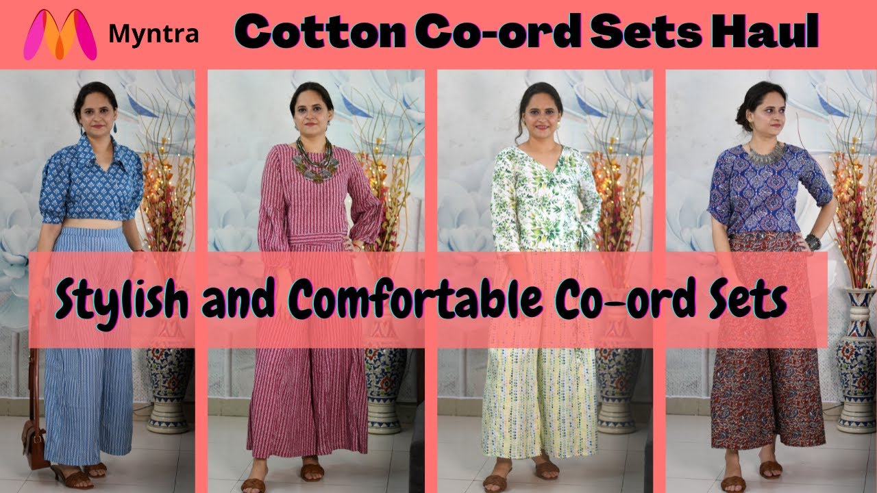 Stylish and Comfortable Cotton CO-ORD SETS From MYNTRA | Must Have Co-ord Sets from Myntra