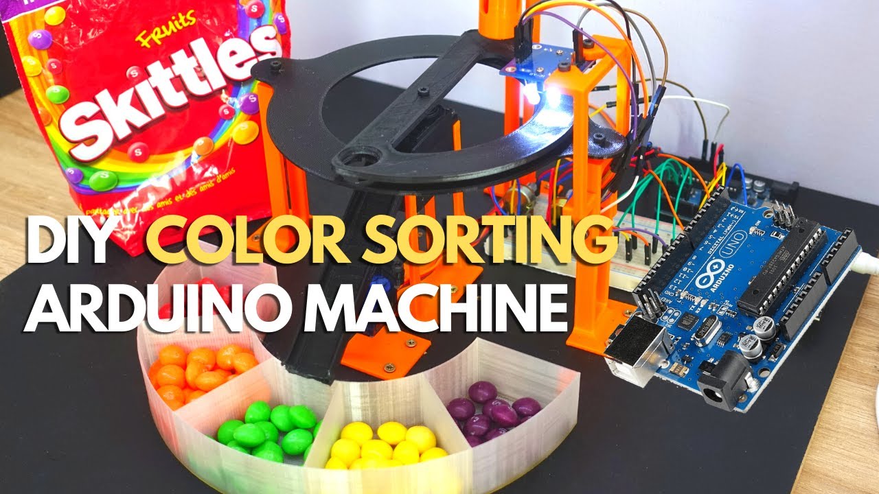 Машина для сортировки цветов, напечатанная на 3D-принтере | Проект Arduino и 3D-печати