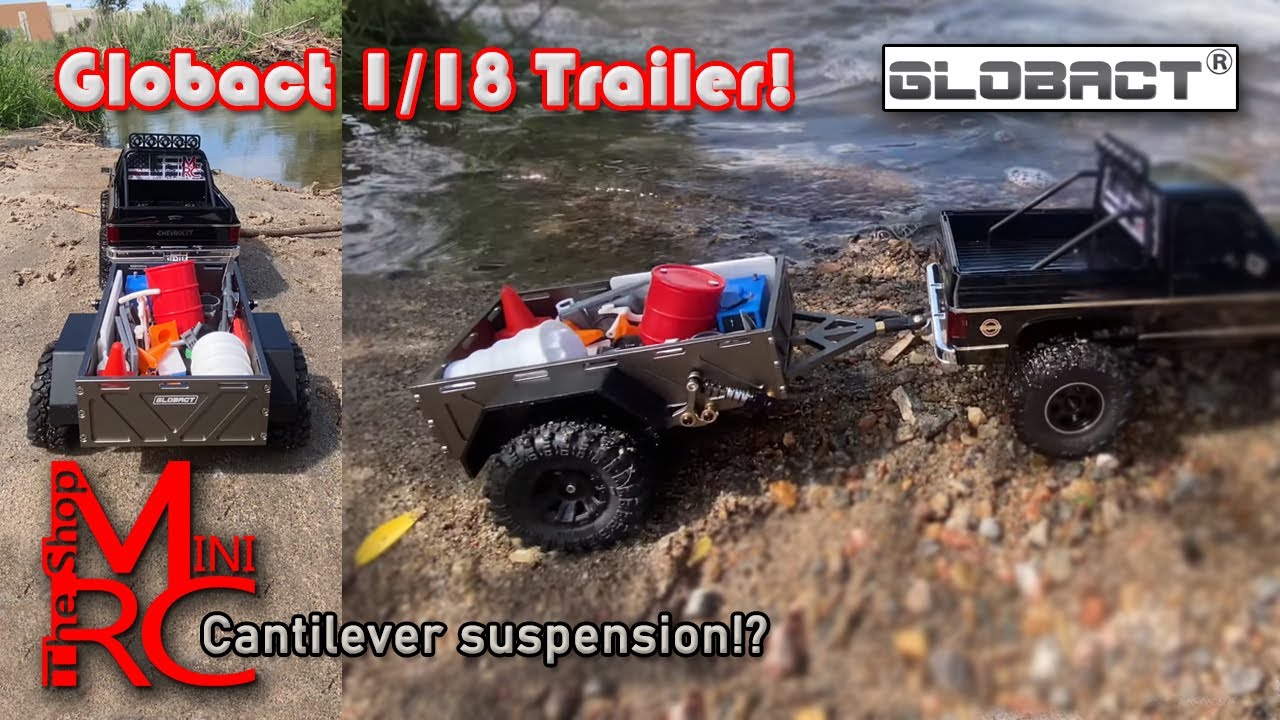 Globact Aluminum RC Trailer Crawler Trailer for 1/18 and 1/24! This thing is beefy!
