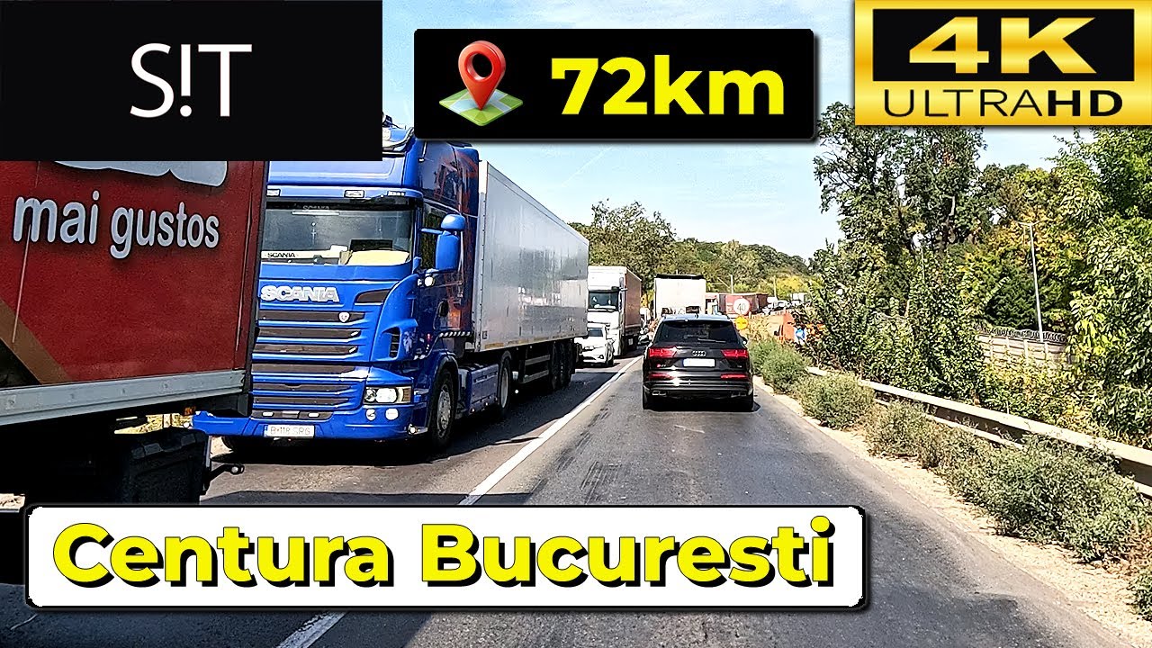 DNCB 4K 60FPS – Centura Bucuresti COMPLETA 72 KM | Trafic EXTREM de aglomerat 🚗🔥