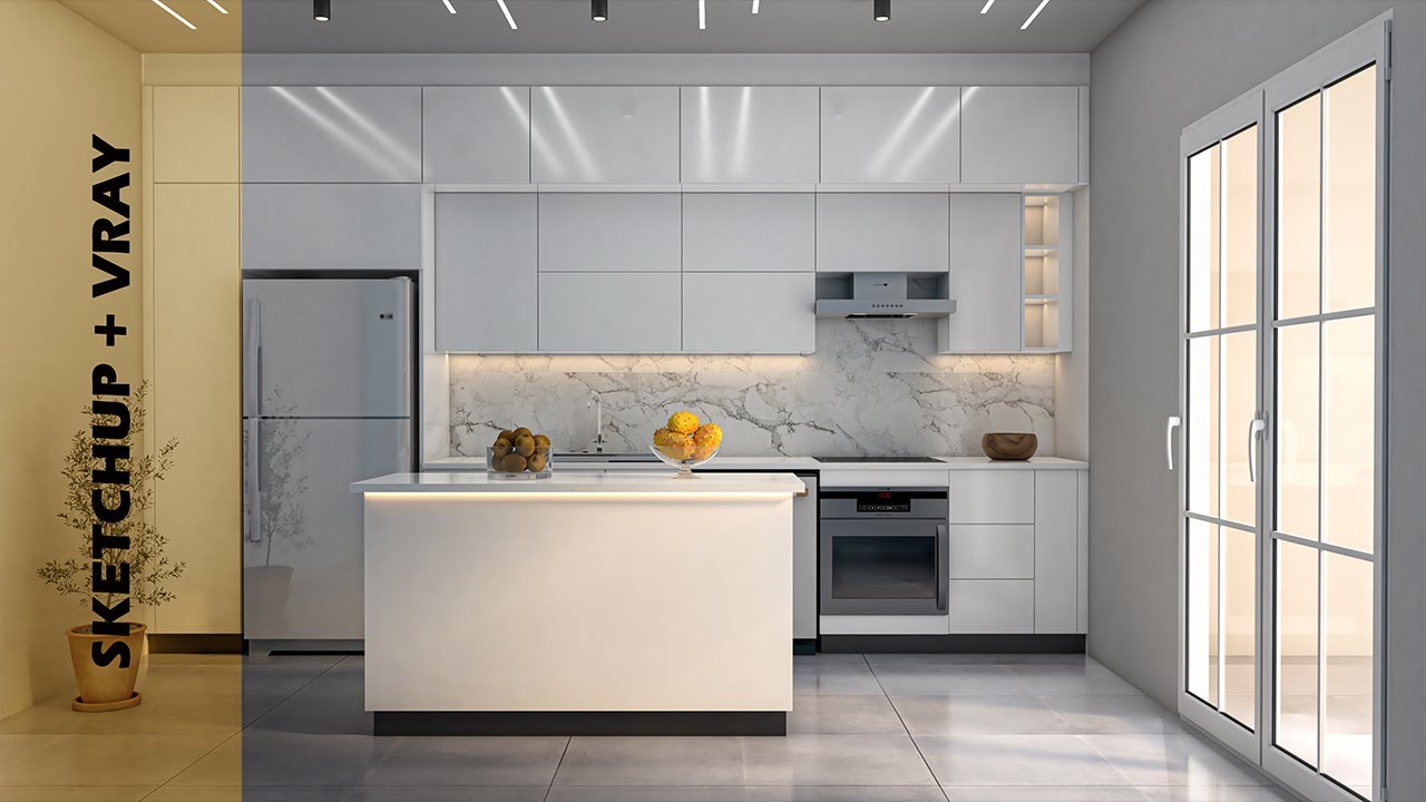 How to make a kitchen Sketchup + vray  _ part 1