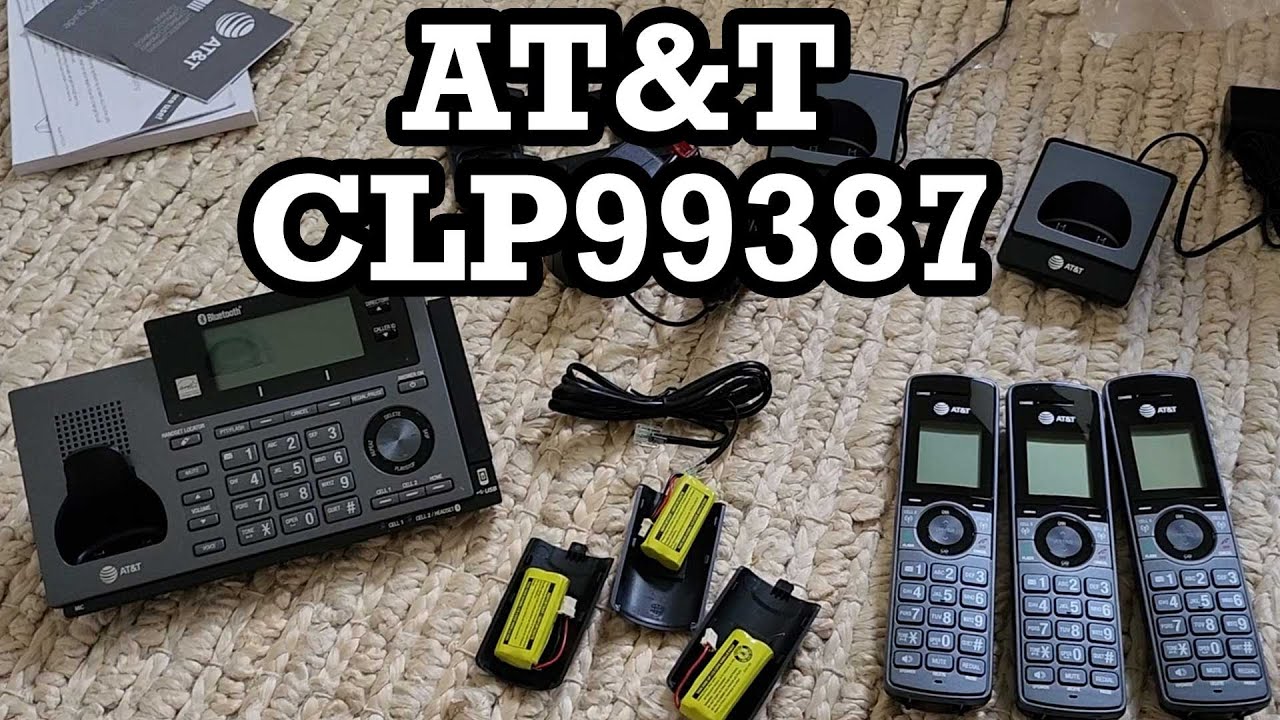 Расширяемый беспроводной телефон AT&T CLP99387 DECT 6.0 с Bluetooth и подключением к мобильному с...
