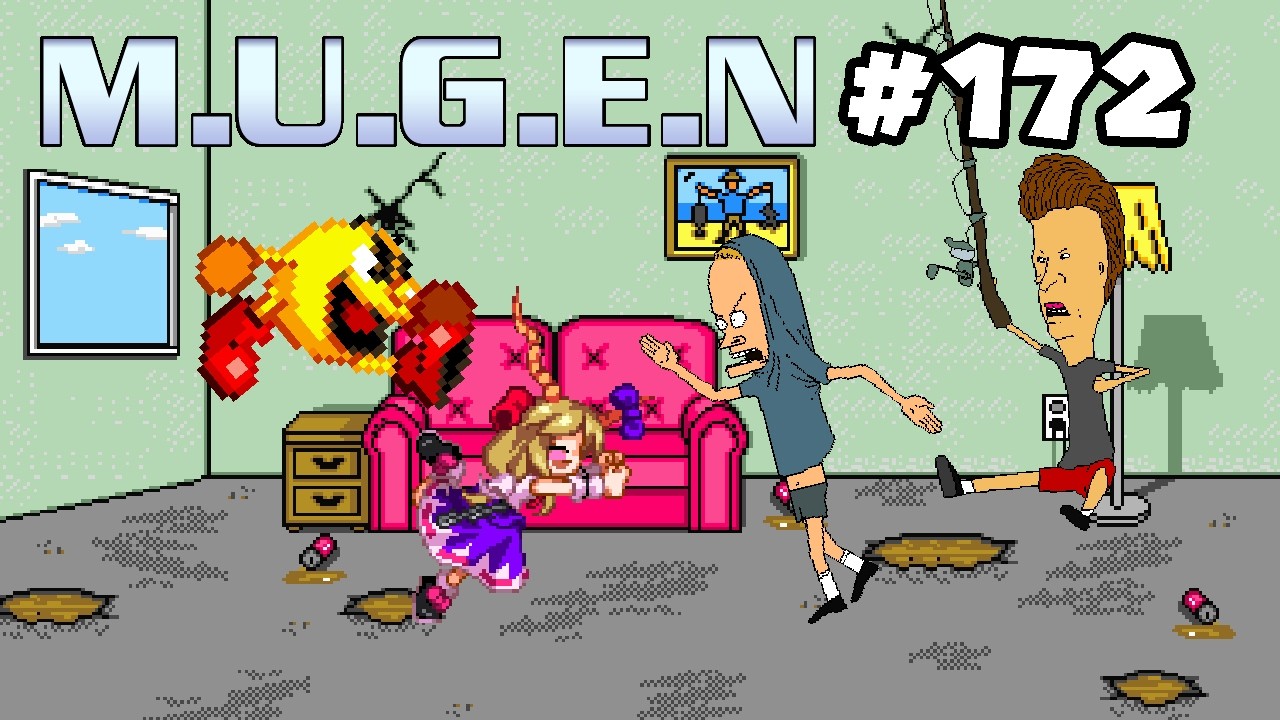 STP Mugen #172: Retro Suika and Pac-Man vs Beavis and Butt-Head