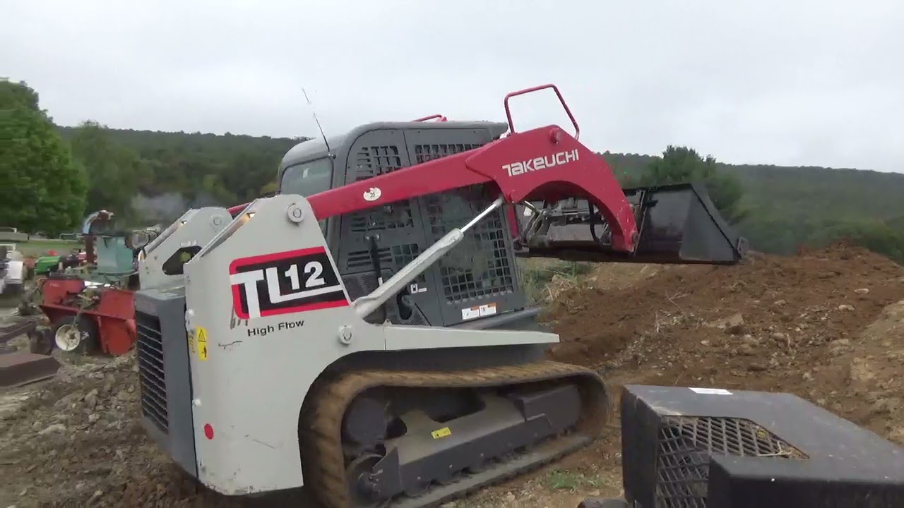 2014 Takeuchi TL12 Rubber Track Skid Steer Loader Cab Heat Air High Flow ONLY 870 Hours For Sale !!!