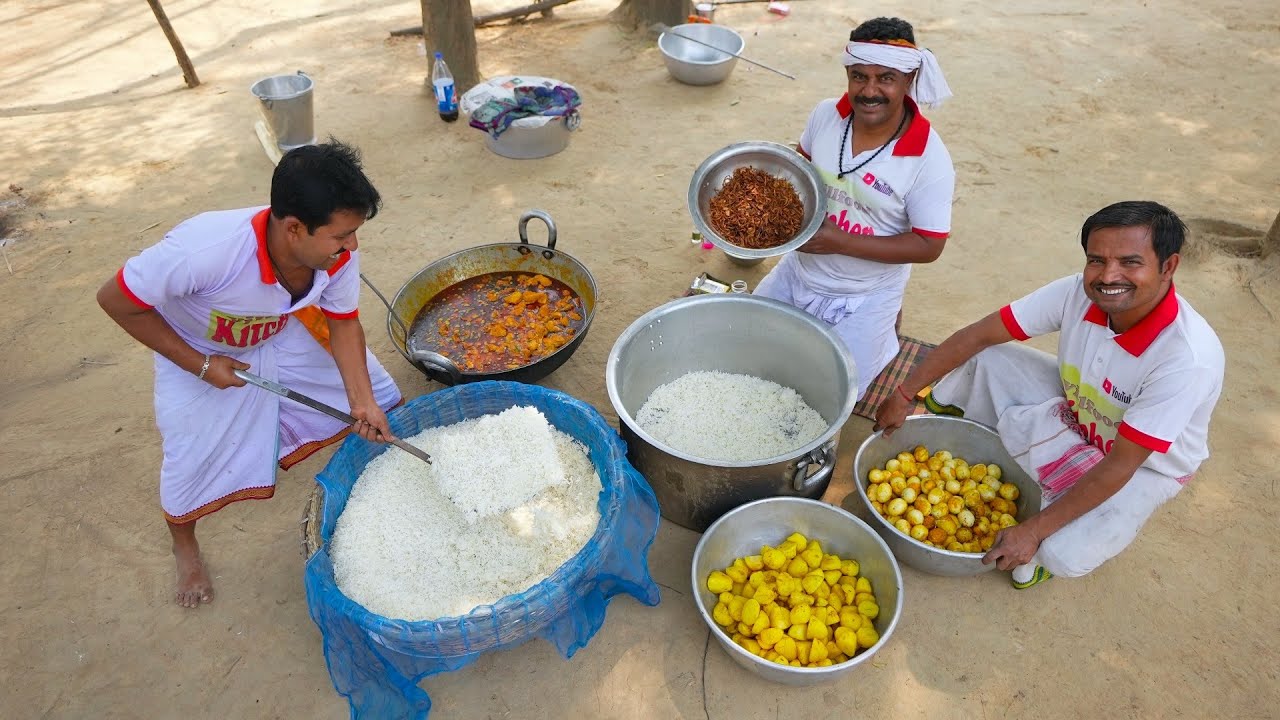 Layer Chicken Biryani cooking for village people | Chicken Biryani recipe | villfood Kitchen