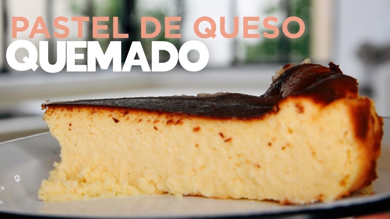 Pastel de queso “quemado”  vasco , en 1 paso súper cremoso -Supera al cheesecake Apto celiacos 🥰