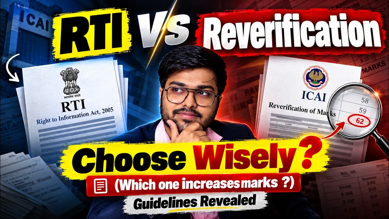 RTI vs Reverification: Which One Can Actually Increase Your Marks? | CA Results | ICAI