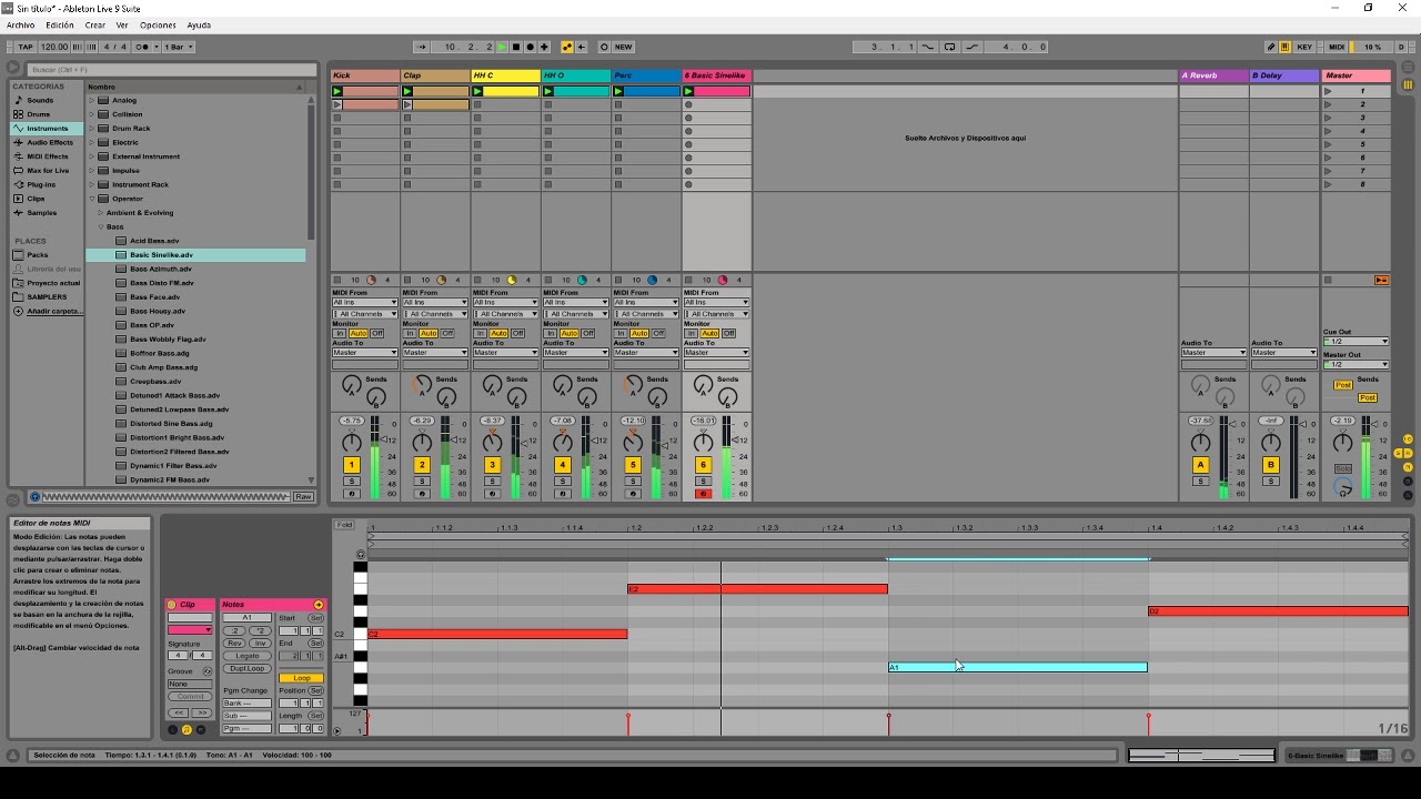 Como hacer Música Electrónica con Ableton Live [Parte 1]