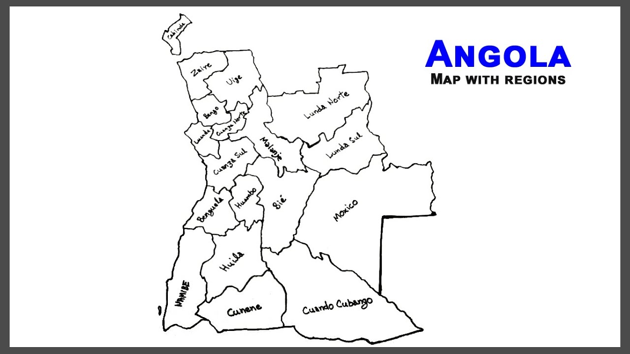 Angola: How to draw Map of Angola || Angola map