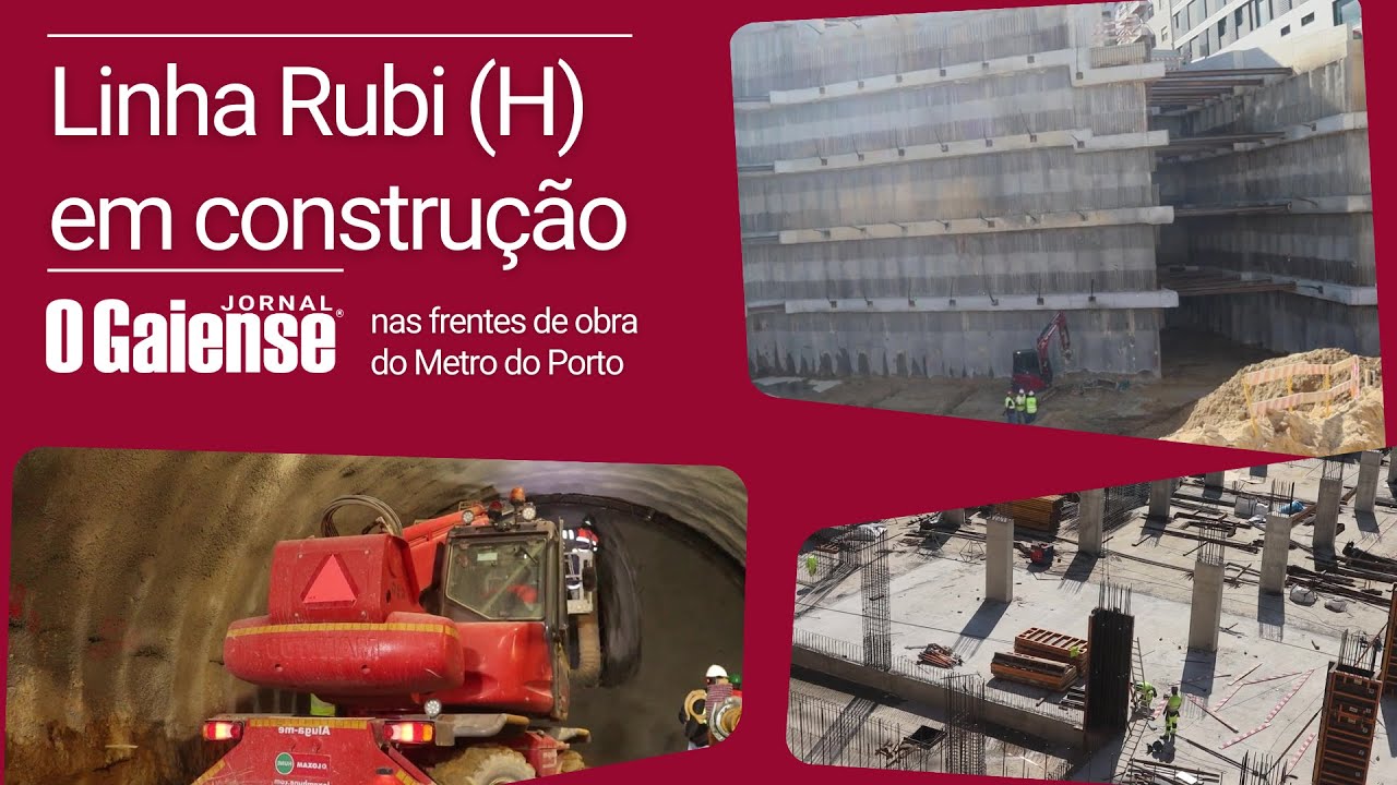 Obras da Linha Rubi em Gaia vistas ao pormenor