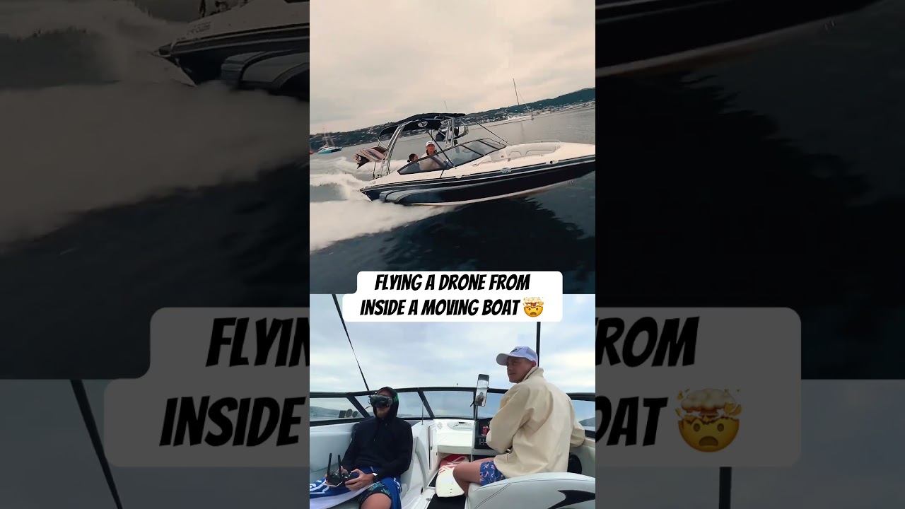 Flying a drone from inside a moving boat 🤦🏼&zwj;♂️