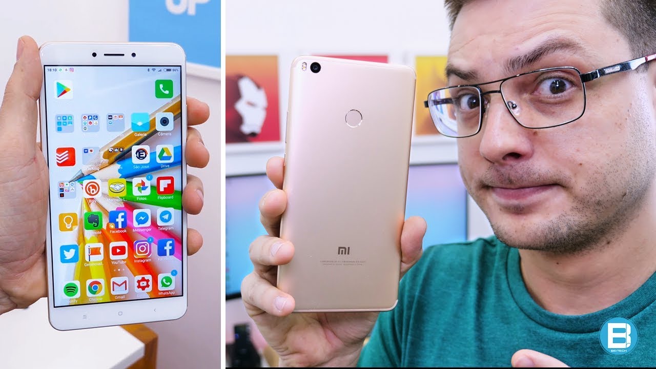 XIAOMI MI MAX 2 - TAMANHO é DOCUMENTO! Uma TELA ENORME! REVIEW!