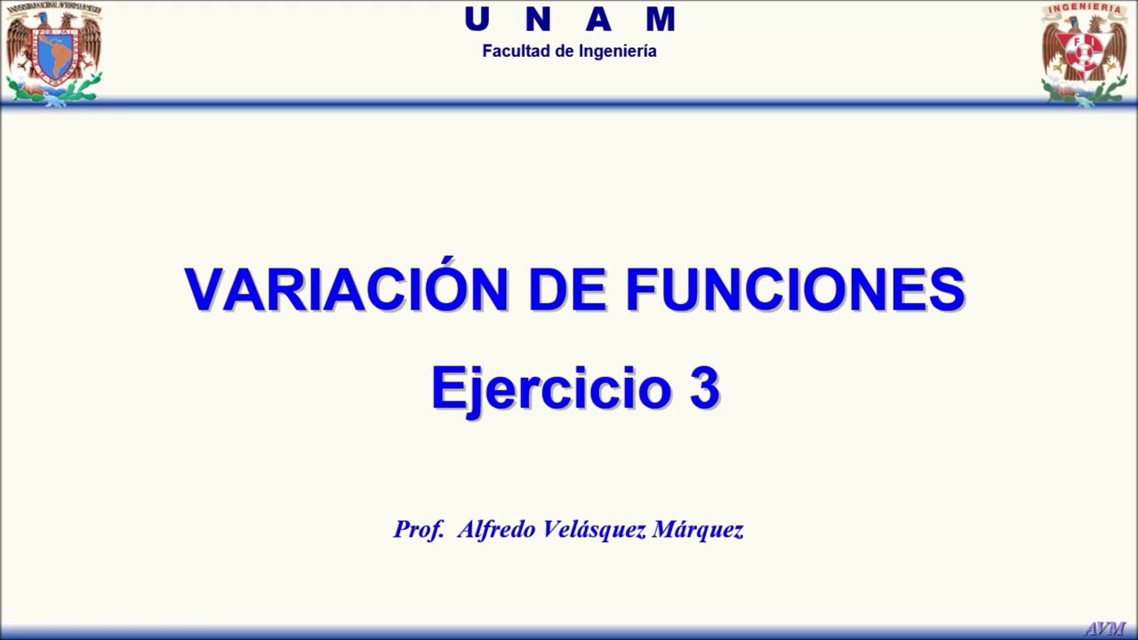 Variación de Funciones.  Ejercicio 3