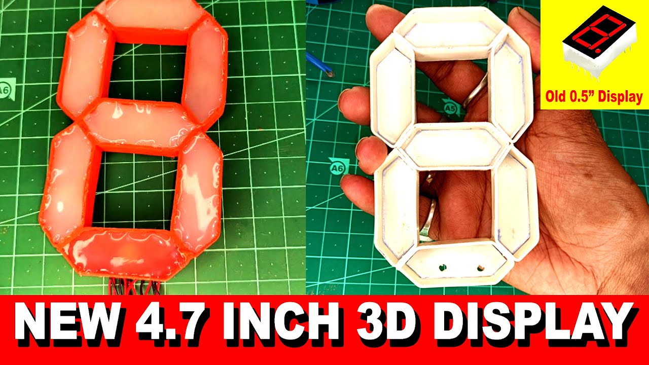 Making a 3D LED Seven Segment Display at Home || homemade | the diy hacks official