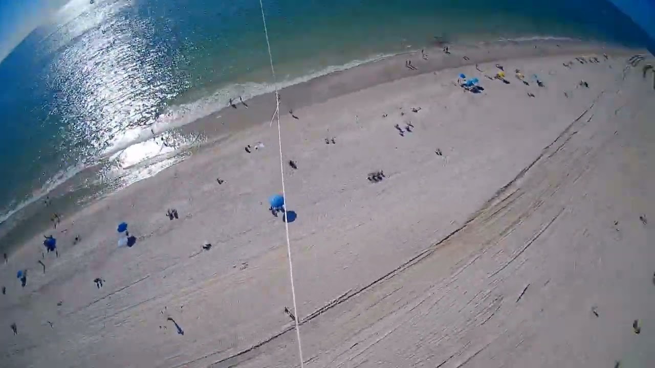 Flying a camera kite on Treasure Island beach in Florida.  Dec 27, 2025.