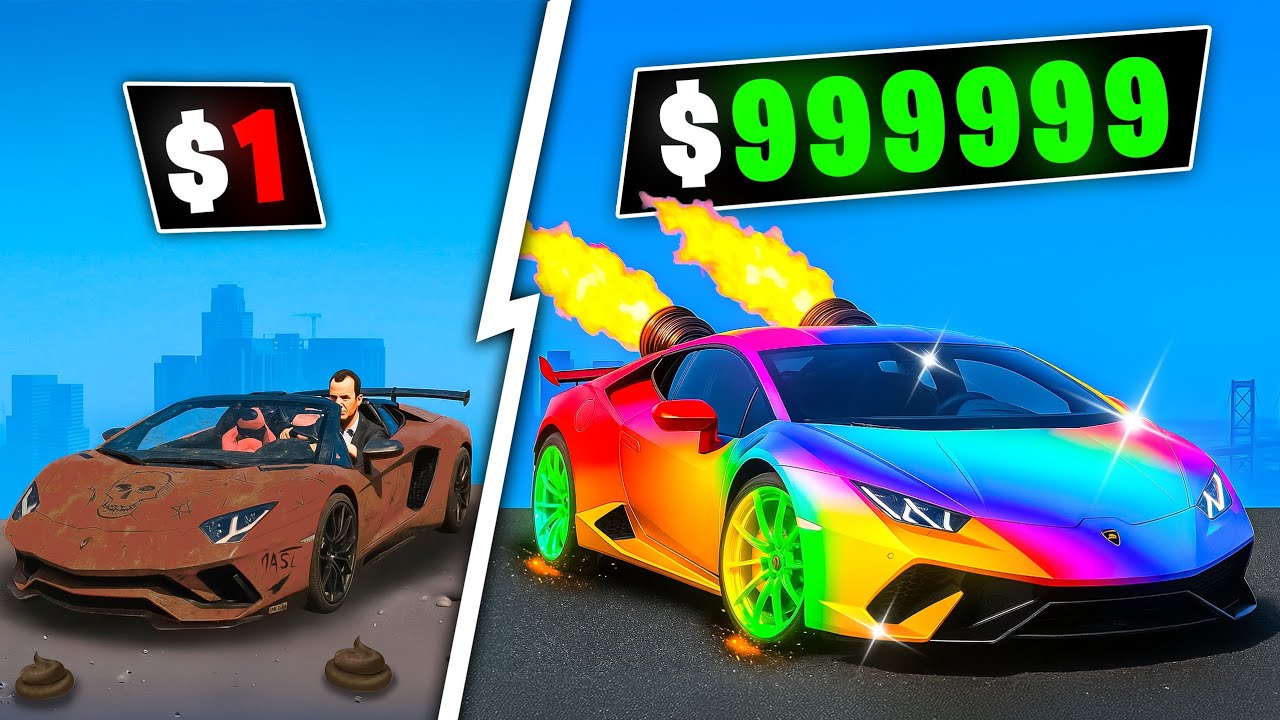$1 to $1,000,000 LAMBORGHINI in GTA 5!
